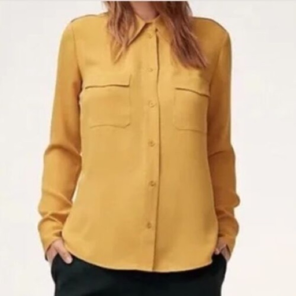Aritzia Button Down Shirt (Babaton Harrison. Color Acacia)